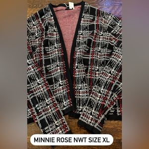 Minnie rose cardigan with skull on back
